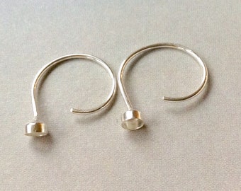 Sterling Silver Hoop 3.25mm Earrings and a pair of 4mm CZ Stud Earrings Sterling Silver Hoop 3.25mm Earrings and a pair of 4mm CZ Stud Earrings