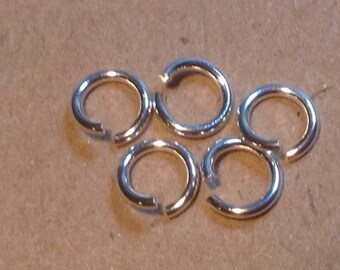 25 Pcs ~ 5 mm or 6 mm X .7 closed .925 Sterling Silver Jump Ring ~ Silver Findings Canada