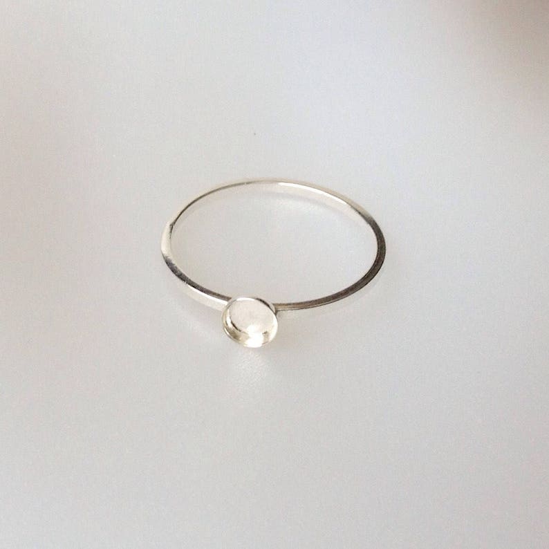 Sterling Silver Round Bezel Ring Blanks in 3mm, 4mm, 5mm, 6mm, 8mm, 10mm,Stacking Ring Blanks, Sterling Silver Bezel, Jewelry Making Supply image 1