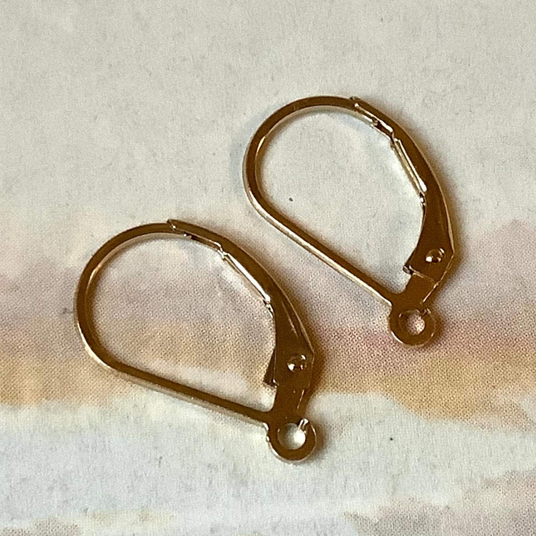 Gold Filled Lever Backs 16mm 15mm Lever Backs With Open Etsy