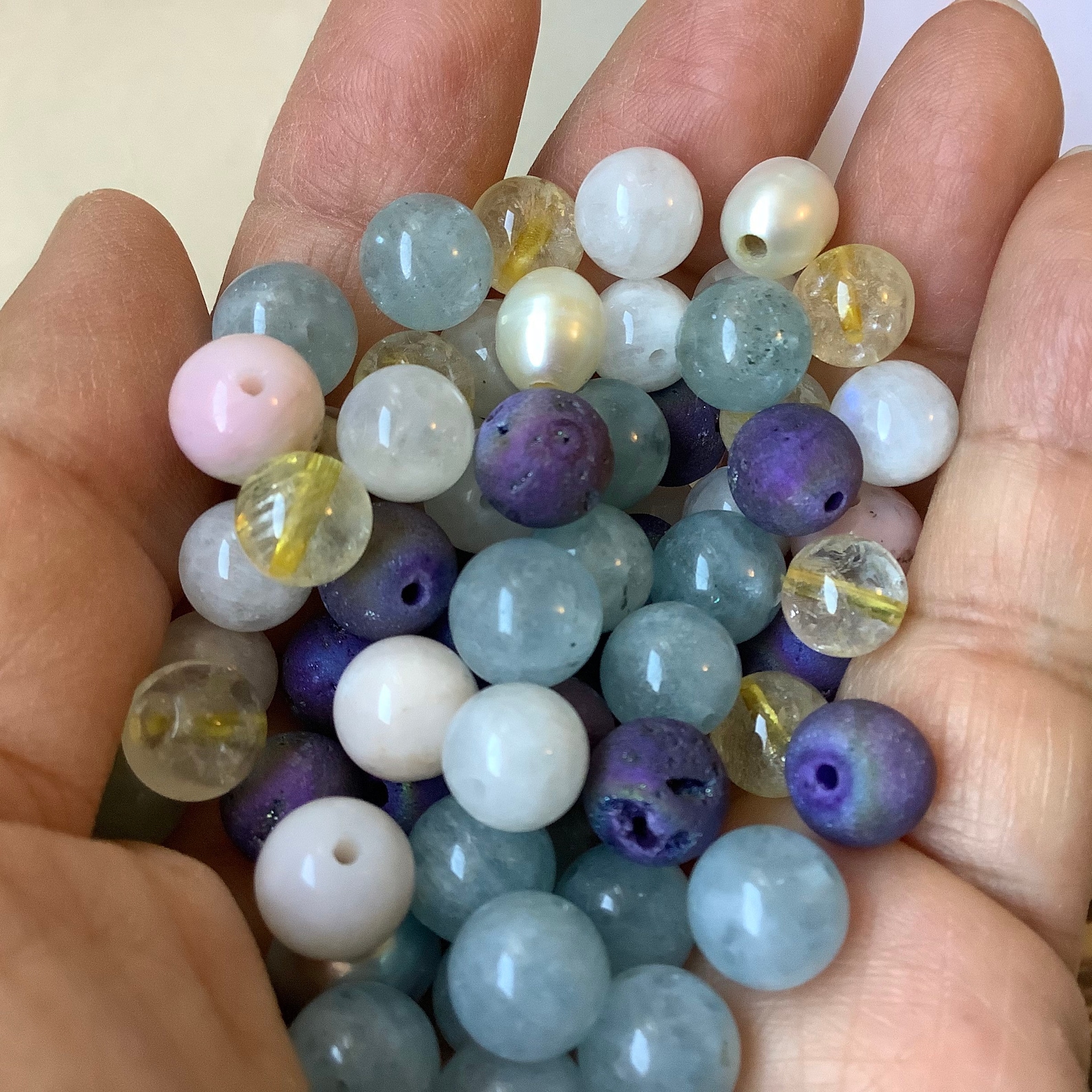 Natural Gemstone Bead Bracelet Making Kit 8mm Etsy