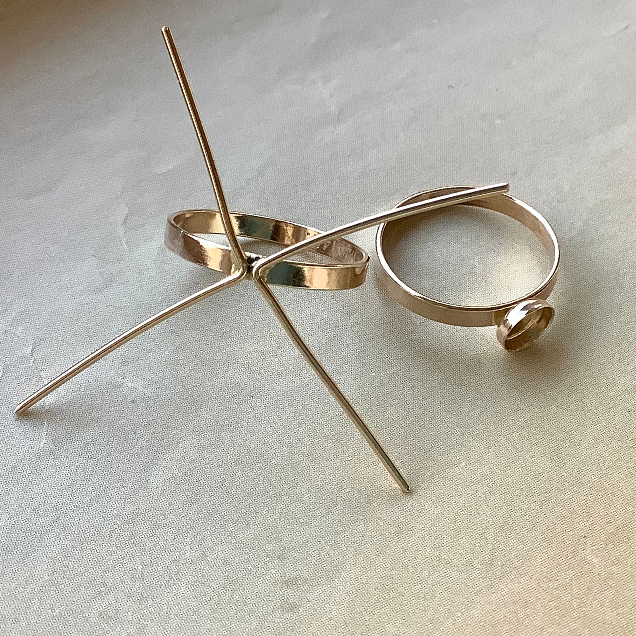 Handmade 4 Prongs Ring Blanksgold Filled Bezel Ring Blanks Etsy
