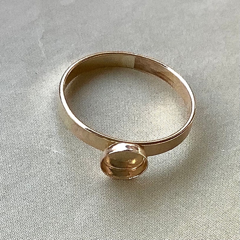 Handmade 4 Prongs Ring Blanksgold Filled Bezel Ring Blanks Etsy
