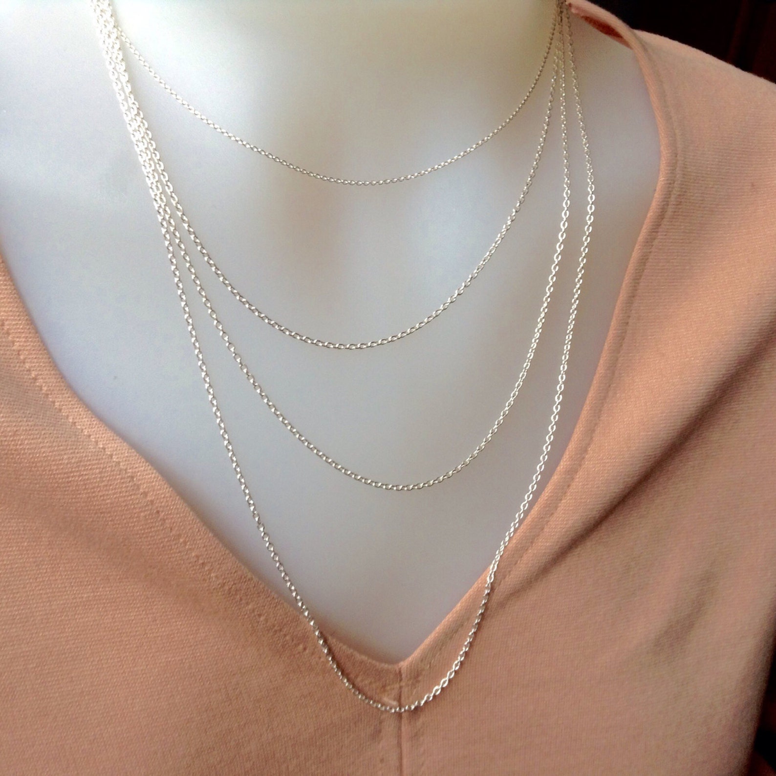 18 Inch Sterling Silver Chain- 1.7mm Sterling Silver Necklace, Sterling ...