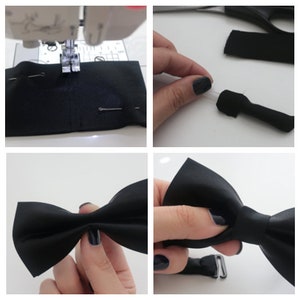 Pdf pre-tied bow tie digital sewing pattern and tutorial Bow tie how to Mens Wedding/Tuxedo/Classic bowtie pdf tutorial Pattern for bow tie image 9