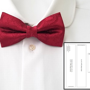 Bow tie pattern PDF Pre tied bow tie, Diamond bow tie Bow tie sewing pattern image 2