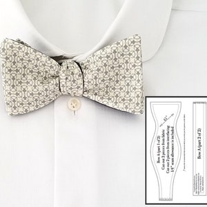 Bow Tie Sewing Pattern PDF Sewing Patterns for Men Freestyle and Large Bow Tie - Etsy