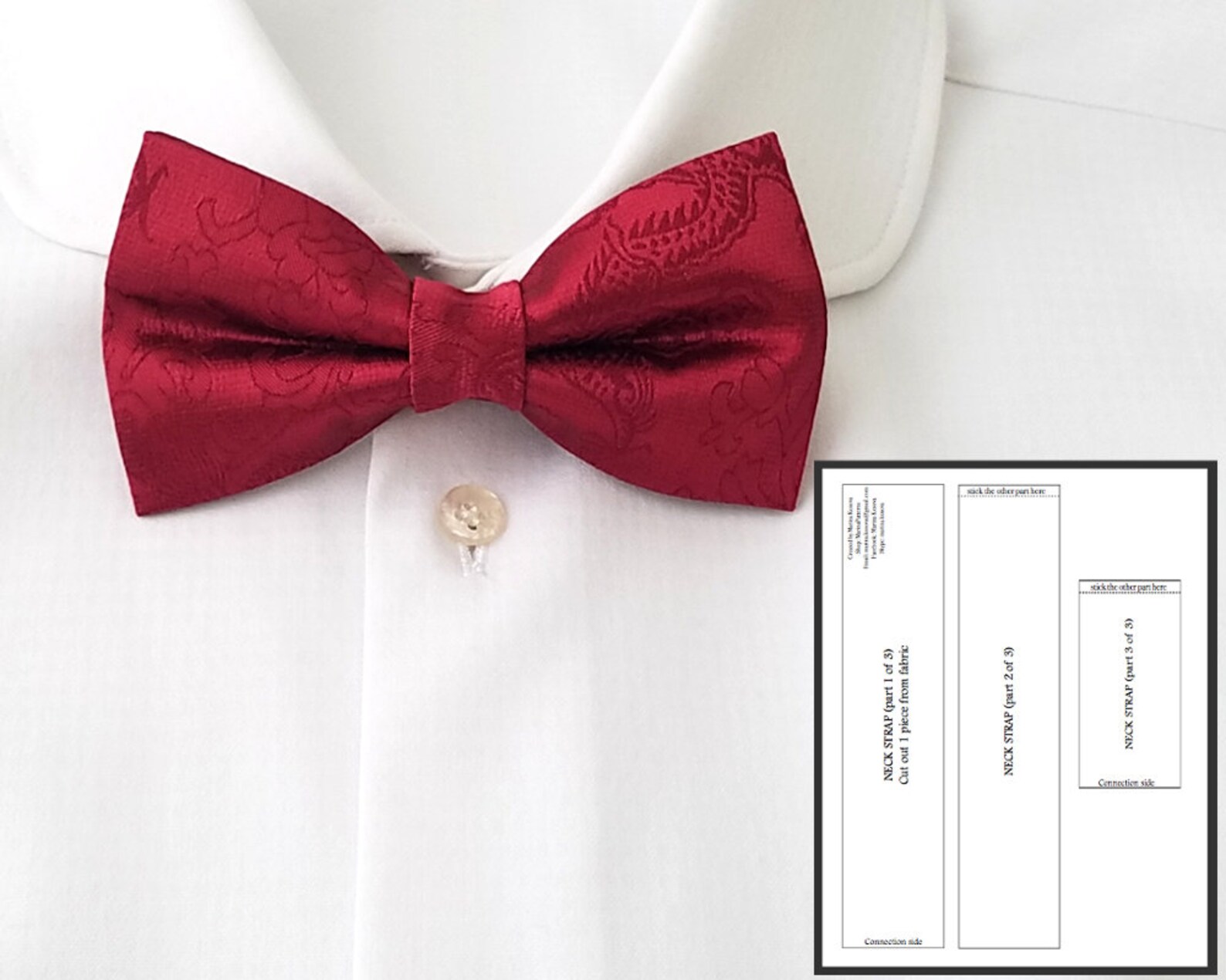 Bowtie Pattern Mens Self Tie Bow Tie Pattern Tuxedo Bow Tie Tutorial