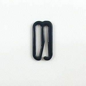 Black metal G hooks Strap hooks Bra making supplies Bow tie hardware image 3