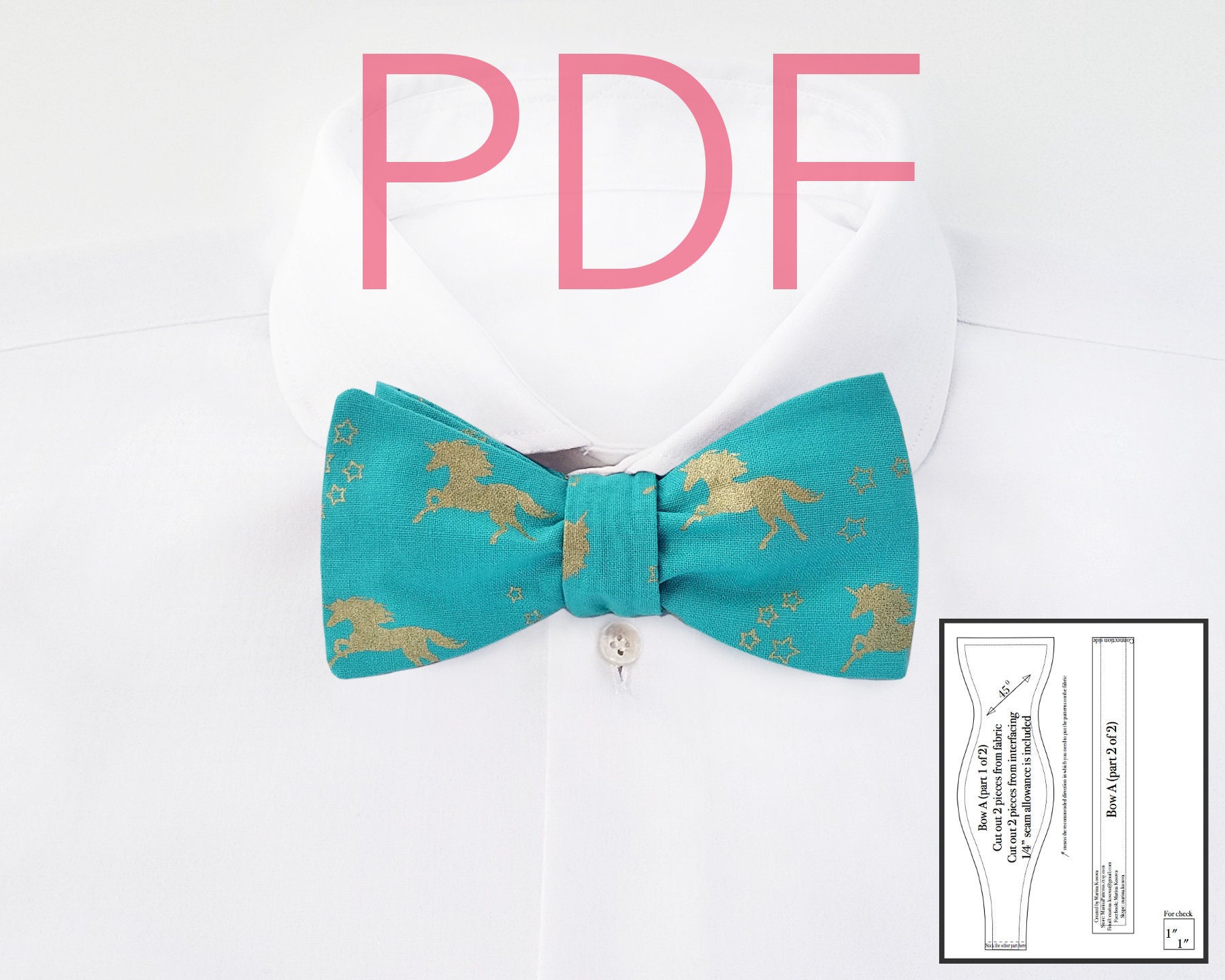 Bow Tie Sewing Template