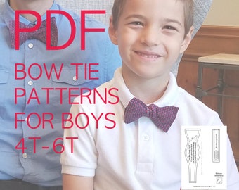 Boy bow tie PDF sewing pattern Bow tie instant download pattern