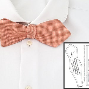 Bow tie pattern PDF Pre tied bow tie, Diamond bow tie Bow tie sewing pattern image 5