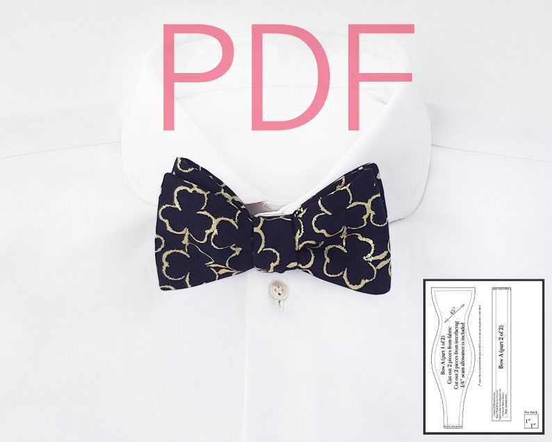 Bow Tie Patterns Digital Download PDF Bowtie Sewing | Etsy