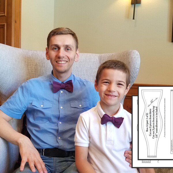 PDF Bow tie patterns Boy bow tie pattern Father and son matching bowties