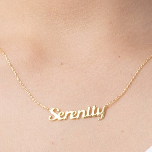 Necklace with Name / 14 Gold Name Necklace