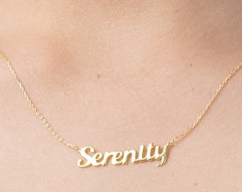 Necklace with Name / 14 Gold Name Necklace