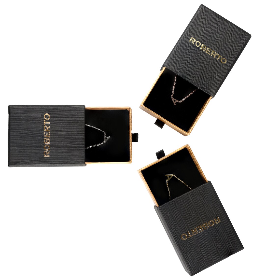 14K Solid Gold Sideways Initial Necklace Personalized Gifts Etsy