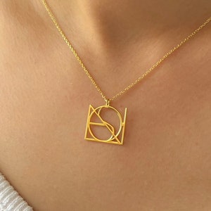 Customized Monogram Necklace, Turn Your Name into a One-of-a-Kind Statement Piece, Personalized Handmade Women Gold Name Necklace image 1