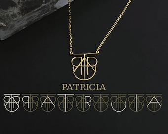 Personalized Handmade Women Gold Name Necklace, Minimalist Christmas Gifts for Her, Personalized Gift for Women Who has everything, Gift Her