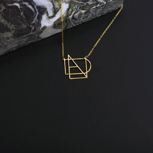 Personalized Handmade Women Gold Name Necklace Minimalist image 9