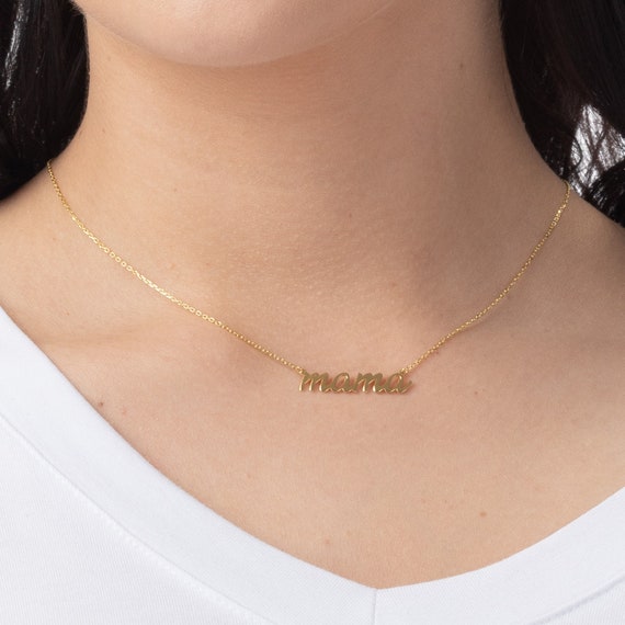 Buy Mama Name Necklace Mama Necklace Mom Necklace Letter Necklace