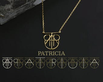 Personalized Jewelry for Her, Gift For bridesmaids, Unique Gift for women, Minimalist Design Name Logo Necklace - Name Necklace Personalized