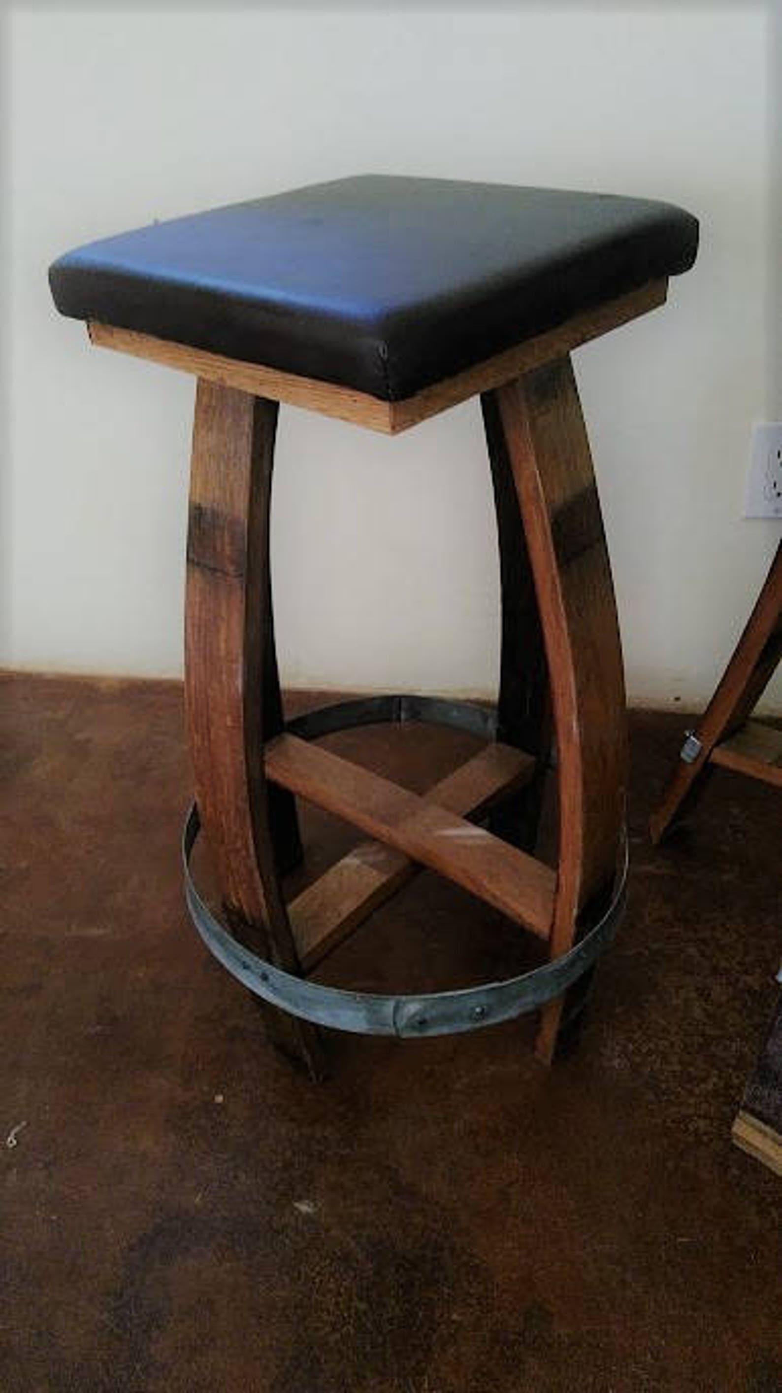 Wine Barrel dining set with two stools and Bistro tableWine Etsy