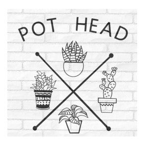 Planter Pot hoofd digitaal gesneden bestand//pot hoofd//planten//SVG//silhouet cameo//Cricut ontwerpruimte