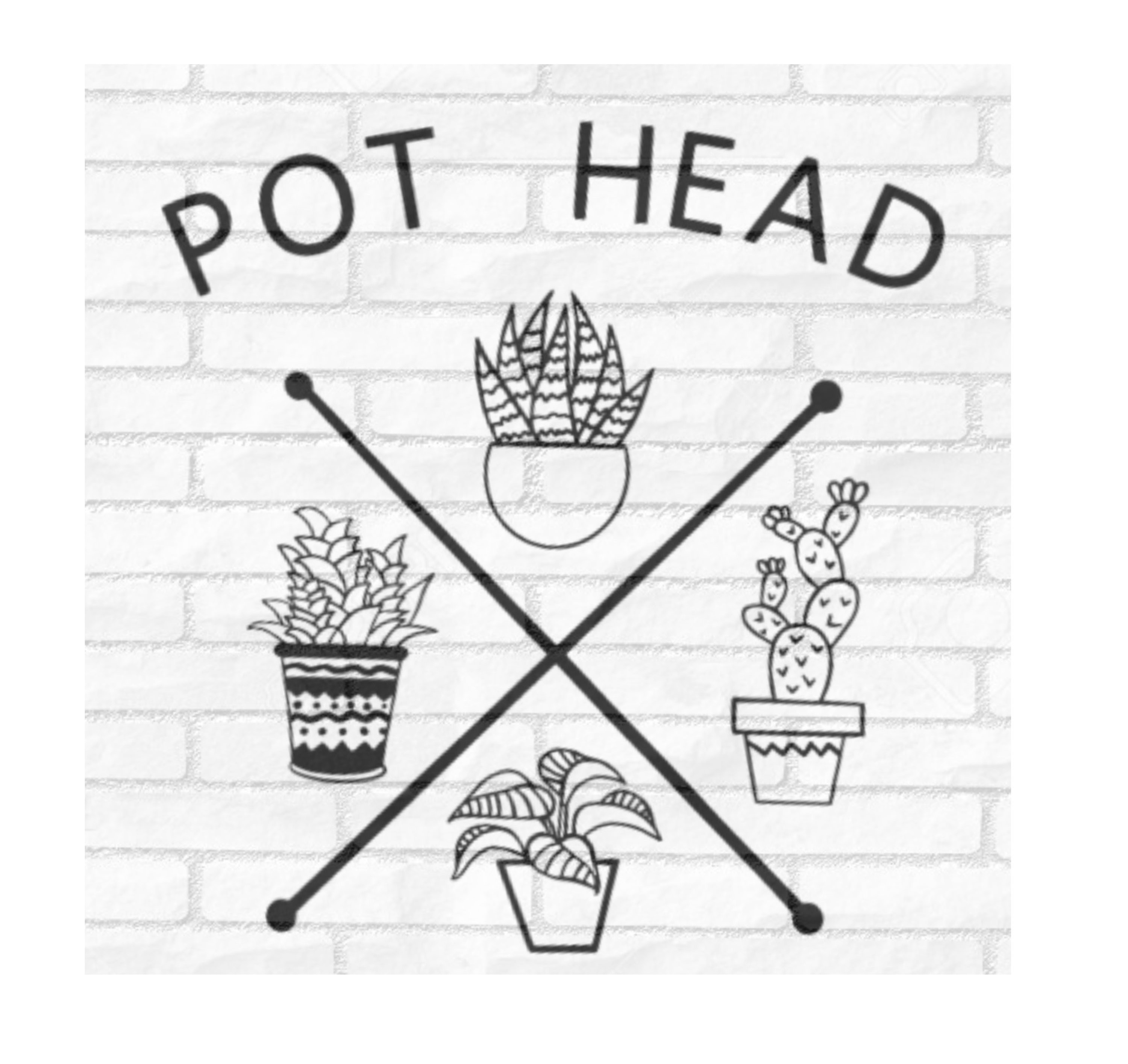 Planter Pot Head Digital Cut File // Pot Head // Plants // SVG Etsy
