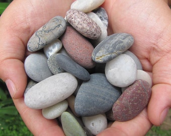 Beach Stones for Crafting l Small Beach Stones l Multi-Colored Beach Stones & Rocks l Craft Stones l Wedding Stones l Fairy Garden Stones