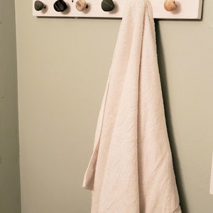 Beach Stone & Weathered Wood Coat Rack l Rustic Coat Rack image 7