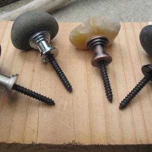Beach Stone Screw-In Wall Hooks  l  Beach Rock Screw-In Wall Hooks  l Beach StoneTowel Hooks l Beach Decor