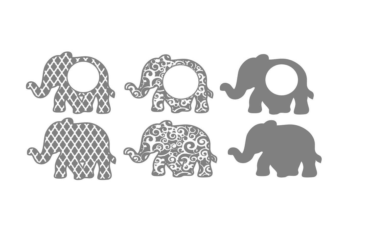 Download Free Elephant Svg File Set Of 6 Etsy SVG Cut Files