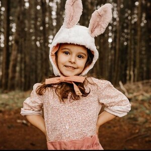 Easter Bunny Hat, Baby  Bonnet, bunny costume hat, Baby Fur hat, Kid Hat, Animal Bonnet, Bunny Toddler hat, Easter outfit, Rabbit Hat ears