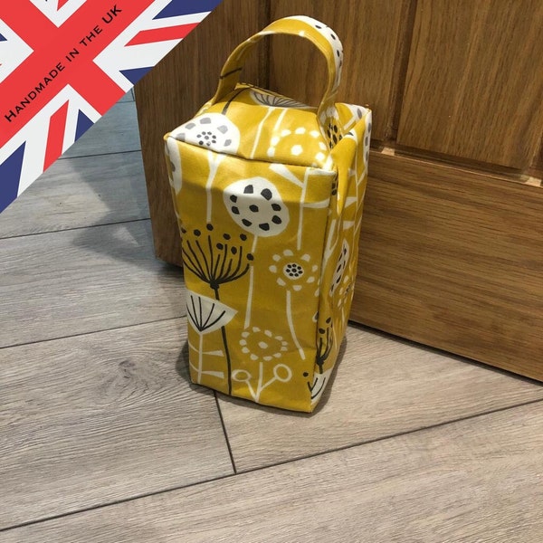 Doorstop-Wipe Clean Oilcloth Durable-Wipeable Outdoor Tall Stylish Designer Water Resistant-Bees, Scandi, Farm Animals