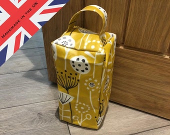 Doorstop-Wipe Clean Oilcloth Durable-Wipeable Outdoor Tall Stylish Designer Water Resistant-Bees, Scandi, Farm Animals
