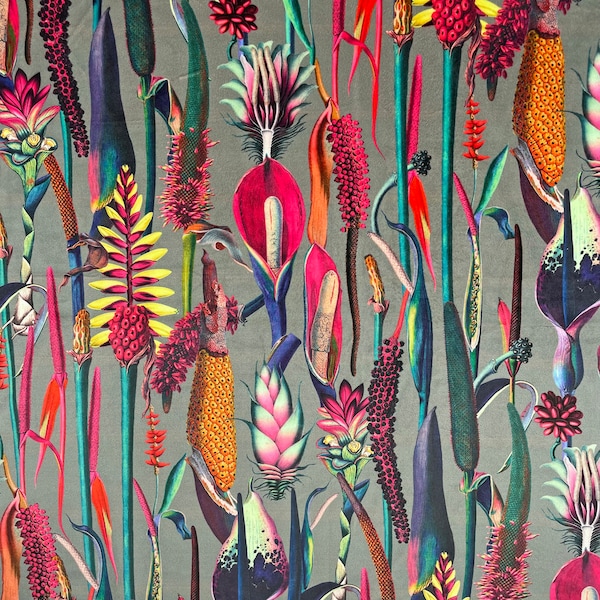 Visual Reference: Botanical Velvet Fabric Curtains