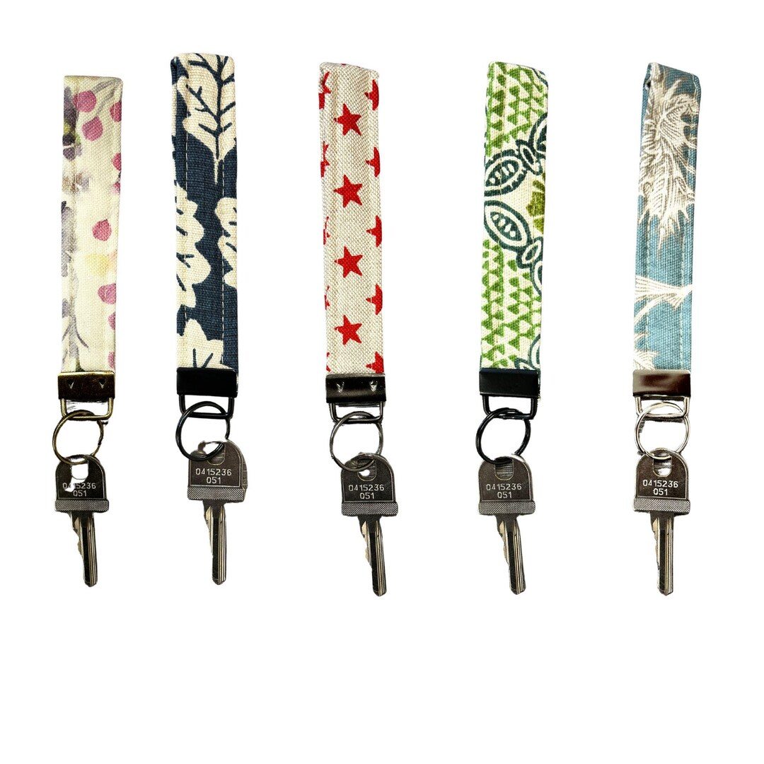 Electrix Handmade Key Fabric Key Fob Keyring Charity Handmade Wrist Strap for Keys - Etsy