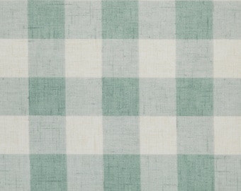 Oilcloth Wipe Clean Tablecloth Fabric - Duck egg Large Gingham Check Oilcloth - Round, Rectangle or Square