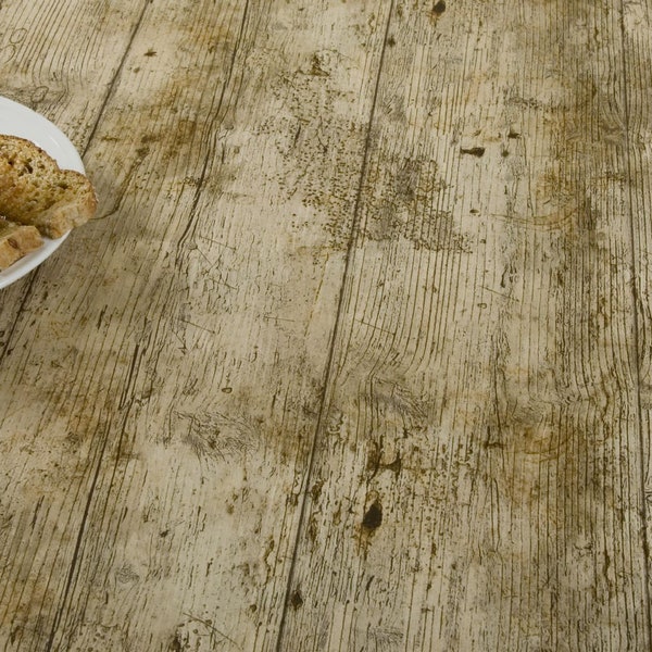 PVC Vinyl Wipe Clean Tablecloth - Brown Wood Floor Effect / Wooden Paneling Design - Round, Rectangle or Square