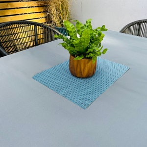 Outdoor Wasserabweisende Stoff Tischdecke - Uni grau Outdoor/Indoor Wasserdichte Tischdecke 150cm breit, Kissen, Möbelbezug