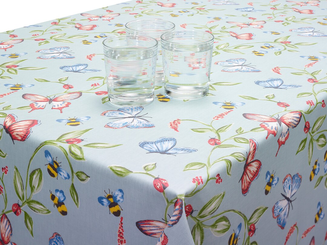 Oilcloth Wipe Clean Wipeable 100 Cotton Tablecloth Fabric Etsy