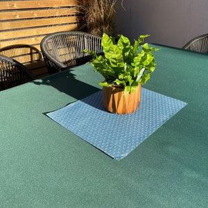 Outdoor Wasserabweisende Stoff Tischdecke - Schlicht smaragdgrün Outdoor/Indoor Wasserdichte Tischdecke 150cm breit, Kissen, Möbelbezug