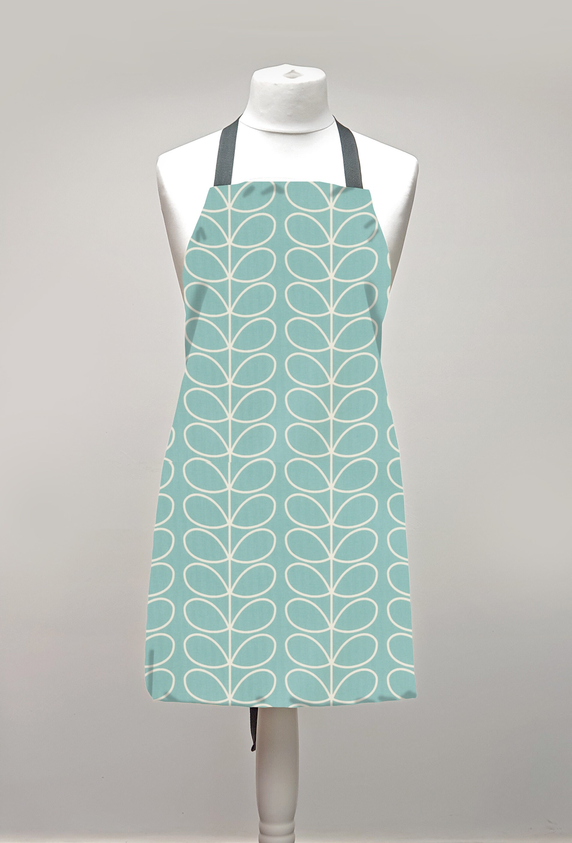 100 Oilcloth Cotton Backed Orla Kiely Linear Stem Duckegg Etsy