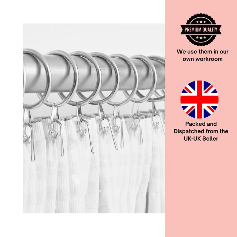 Curtain Hooks Metal Packs 10, 30, 50, 100, 500, 1000 Pencil Pleat ...