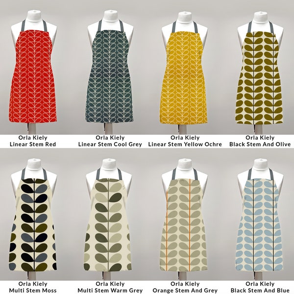 Wipe Clean PVC Coated Aprons - 100% Cotton Oilcloth - Adults and Childrens Sizes - Easy to Clean and Splash Proof Apron