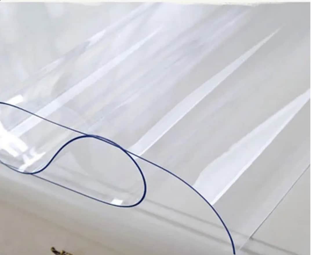 Extra Heavy Duty Clear Translucent PVC Plastic Sheeting Table Protector