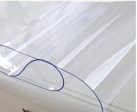 Extra Heavy Duty Clear Translucent PVC Plastic Sheeting Table