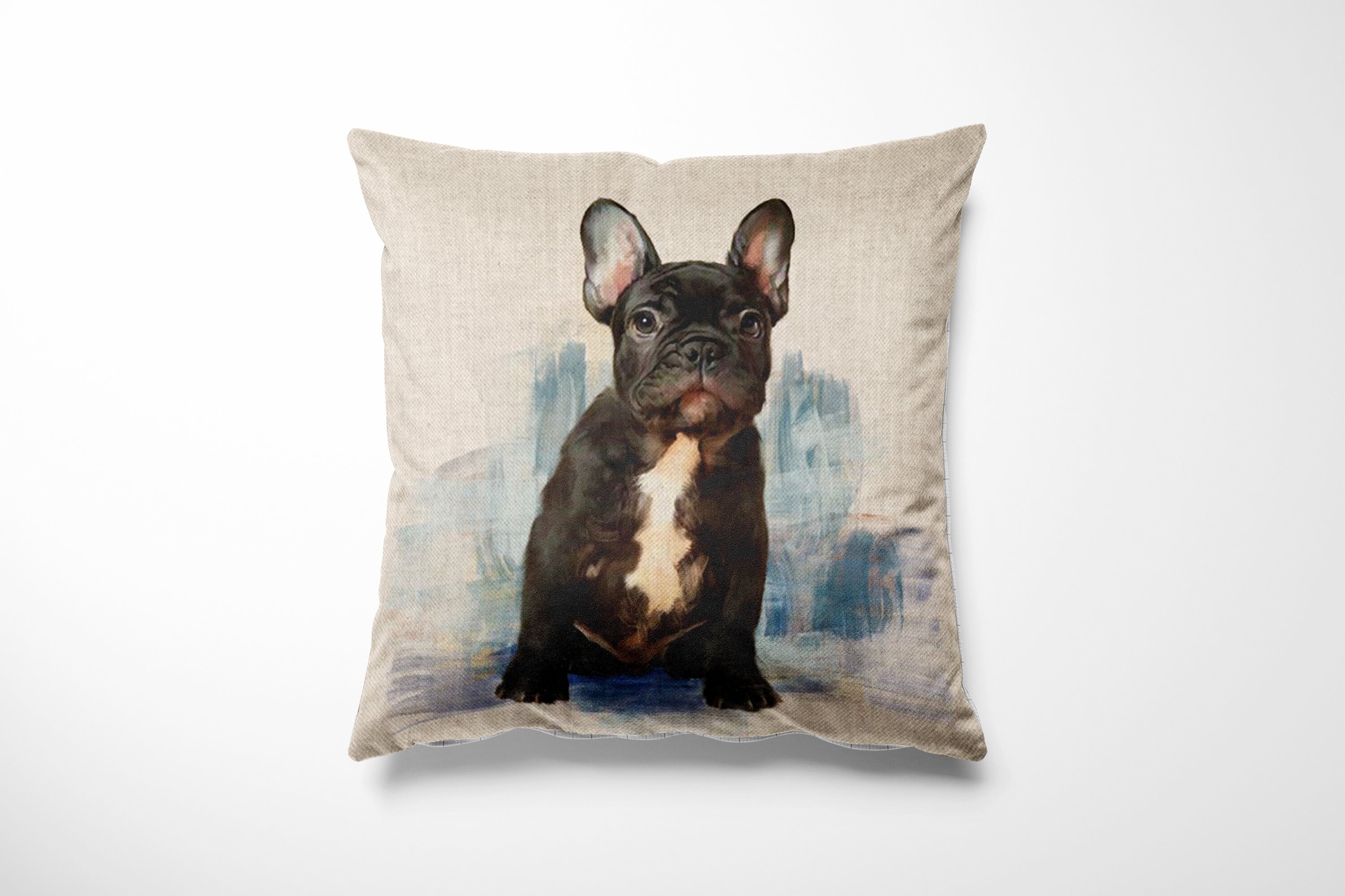 Cotton Fabric French Bulldog Cushion Panel 18 x Etsy