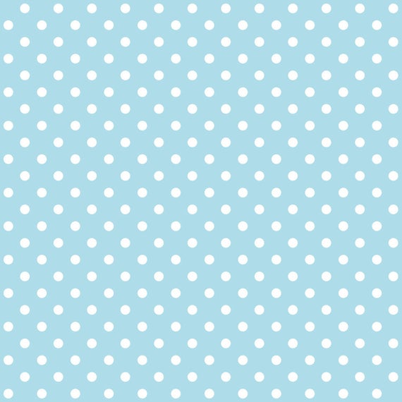 Dotty Sky Blue Polka Dot Curtain And Upholstery Fabric Etsy